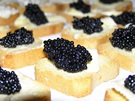 Serve Mini Toasts with Fresh Asatrina Hackleback Caviar