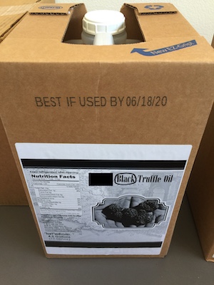 Black Truffle Oil - 135 Gallons - 30 X 4.5 Gallons - $70/Gallon